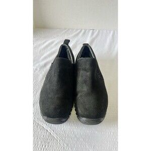 UGG Slip On Black Sheepskin Suede Vibram Soles Shoes Size 10 Style #5145